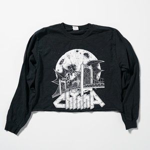 Chynna Limited Edition Merch / Bat Goth Black Cropped T-Shirt